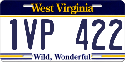 WV license plate 1VP422