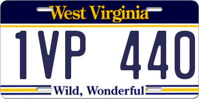 WV license plate 1VP440