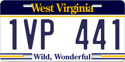 WV license plate 1VP441