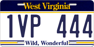 WV license plate 1VP444