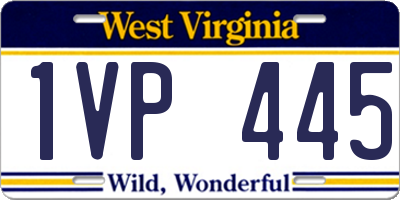 WV license plate 1VP445