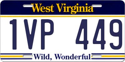 WV license plate 1VP449