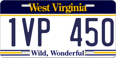 WV license plate 1VP450