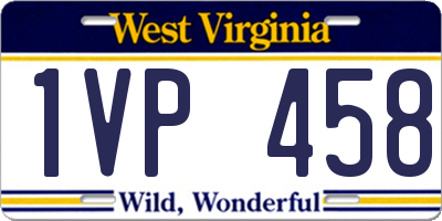 WV license plate 1VP458
