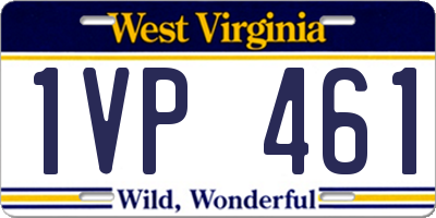 WV license plate 1VP461