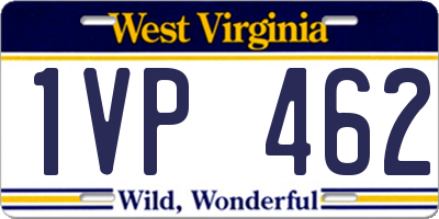 WV license plate 1VP462