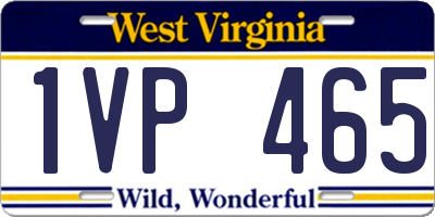 WV license plate 1VP465