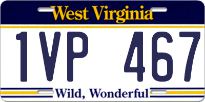 WV license plate 1VP467