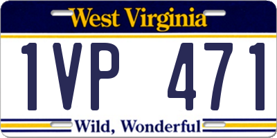 WV license plate 1VP471