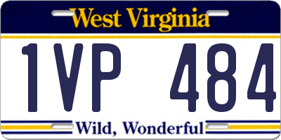 WV license plate 1VP484