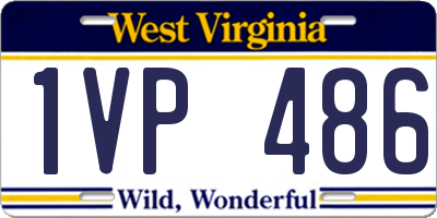 WV license plate 1VP486