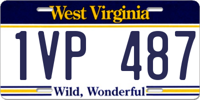 WV license plate 1VP487