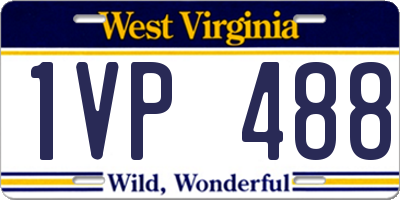 WV license plate 1VP488
