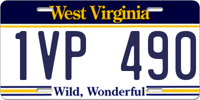 WV license plate 1VP490