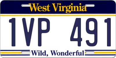 WV license plate 1VP491