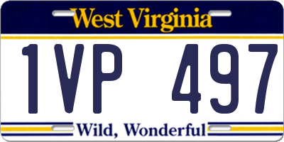 WV license plate 1VP497
