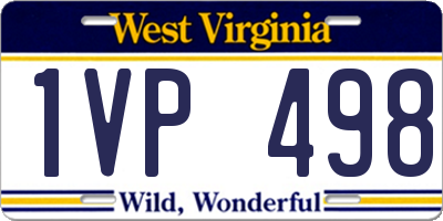 WV license plate 1VP498
