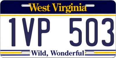 WV license plate 1VP503