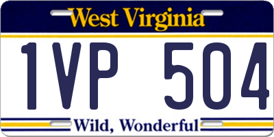 WV license plate 1VP504
