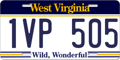 WV license plate 1VP505