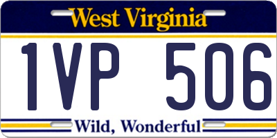 WV license plate 1VP506