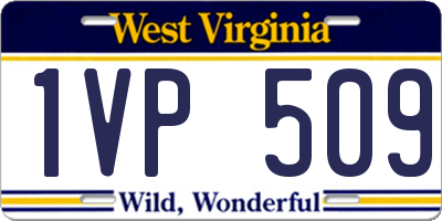 WV license plate 1VP509