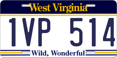 WV license plate 1VP514