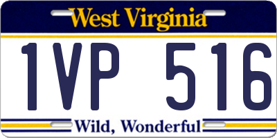WV license plate 1VP516