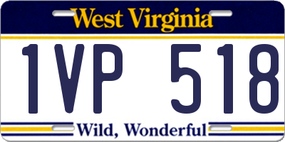 WV license plate 1VP518