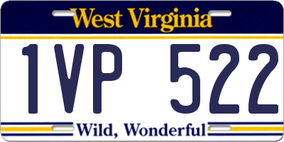 WV license plate 1VP522