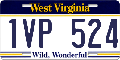 WV license plate 1VP524