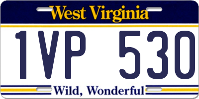 WV license plate 1VP530