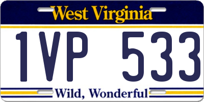 WV license plate 1VP533