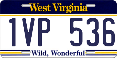 WV license plate 1VP536