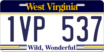 WV license plate 1VP537