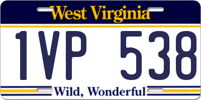 WV license plate 1VP538