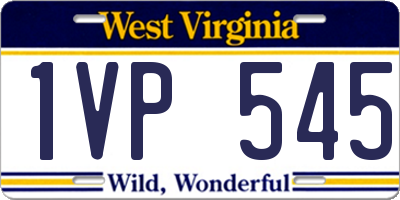 WV license plate 1VP545