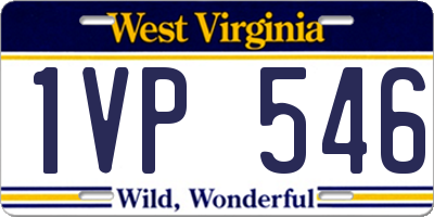 WV license plate 1VP546