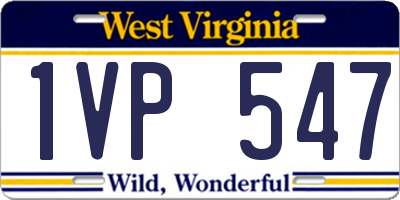 WV license plate 1VP547