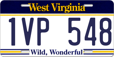 WV license plate 1VP548