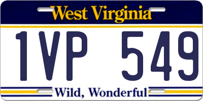 WV license plate 1VP549