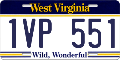WV license plate 1VP551