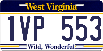 WV license plate 1VP553