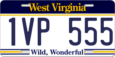 WV license plate 1VP555