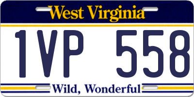 WV license plate 1VP558