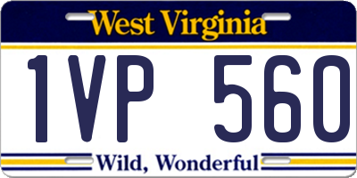 WV license plate 1VP560
