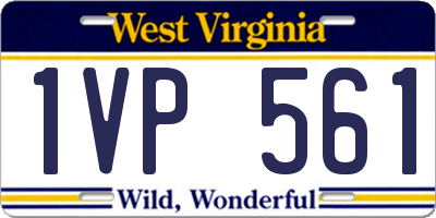 WV license plate 1VP561