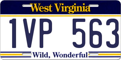 WV license plate 1VP563