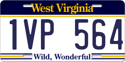WV license plate 1VP564