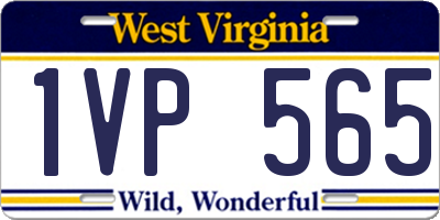 WV license plate 1VP565